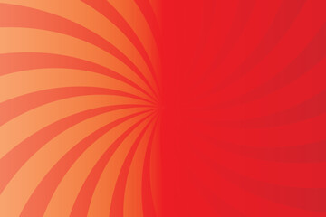 Poster - Vibrant radial gradient pattern with swirling stripes in shades of orange and red
