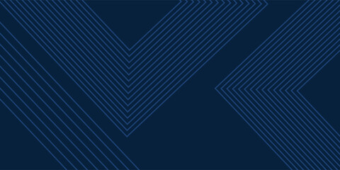 Aufkleber - Dark blue background. Modern line stripes curve abstract presentation background. Luxury paper cut background. Abstract decoration, golden pattern, halftone gradients, 3d Vector illustration