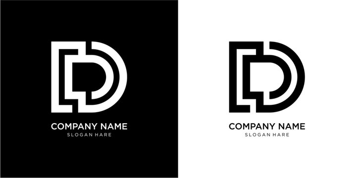 DD logo initial letter design template vector 
