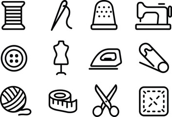 Fototapete - Thread Spool Icon Vector Illustration A Simple and Clean Design for Sewing and Crafting Projects on Transparent Background