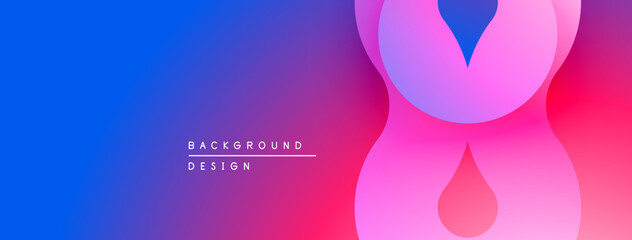 Poster - Abstract gradient background. Vivid blue transitions to pink, purple hues. Modern design element for digital projects.