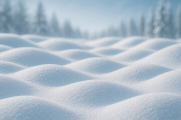 Poster - Serene winter scene featuring snow-covered landscapes