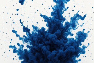 Poster - White background with ink splatter effects
