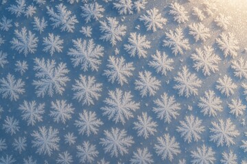 Wall Mural - frozen metallic surface under bright winter sunlight