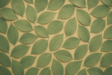 Poster - Vintage-themed leaves as a background design