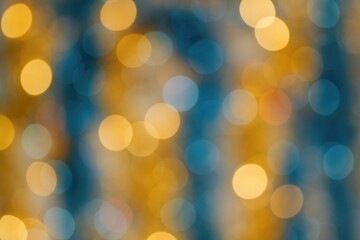 Poster - Vibrant Multi-Color Holiday String with Blurred Lights and Festive Atmosphere