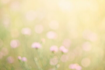 Poster - Out-of-focus floral arrangement with a gentle nature backdrop