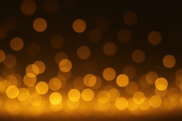 Poster - Golden bokeh lights against a dark background with vibrant holiday colors and blurred glow