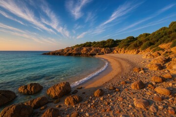 Aufkleber - Coastal Shoreline with Rocky Terrain and Ocean View