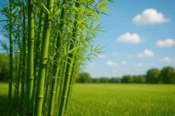 Poster - Cultivating lush bamboo outdoors for optimal growth