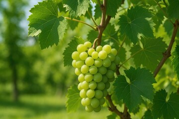Aufkleber - Lush green vine in full summer bloom