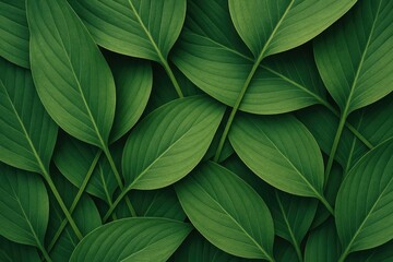 Aufkleber - Abstract green leaf design for backgrounds