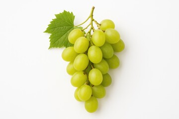 Aufkleber - White background showcasing green grapes