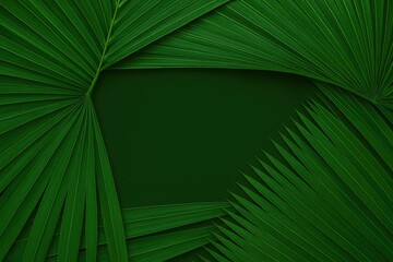 Poster - Background featuring a vibrant green palm leaf