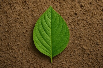 Poster - Earth with a Green Leaf Emblem