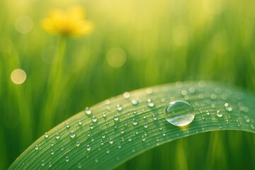 Poster - Morning moisture on a leaf