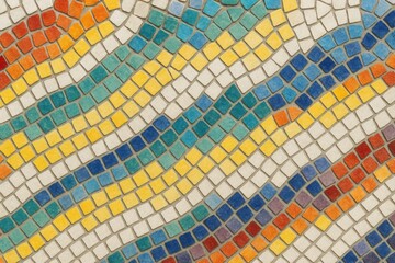 Poster - Vibrant and colorful mosaic pattern as a decorative background