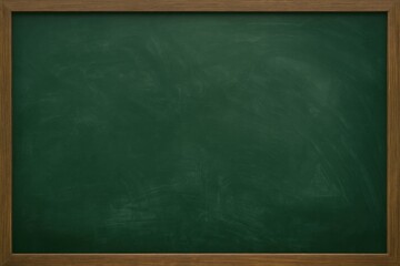 Poster - empty green chalkboard backdrop for school hours