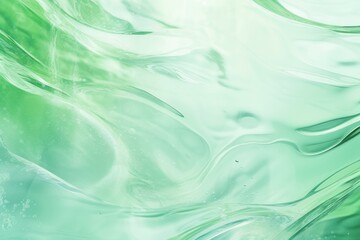 Aufkleber - Green liquid gel background with bubbles flowing smoothly, creating an abstract and visually appealing texture