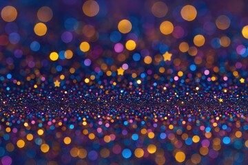Poster - Vibrant sparkling abstract backdrop featuring blurred bokeh lights