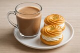 A Warm Beverage with Sweet Baked Goods