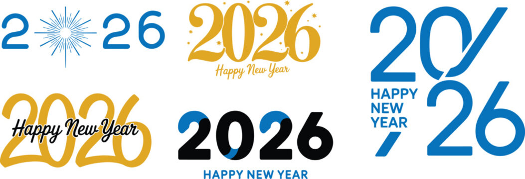 2026 lettering new year text logo, calligraphy, 2026 lettering . Number, lettering logo, number, new, gold, 2026, alphabet, new year, concept.