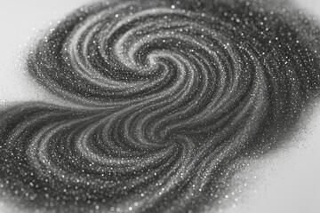 Aufkleber - Monochrome Sparkling Pattern with Abstract Design