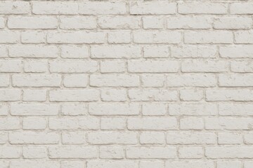 Aufkleber - Vintage distressed white brick wall design for background