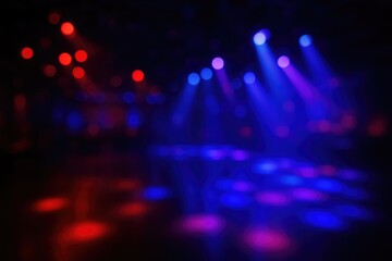 Aufkleber - Abstract of colorful blurred lights on a vibrant nightclub dance floor