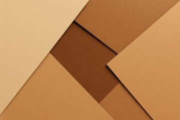 Poster - Abstract geometric design featuring color patterns with warm beige and brown hues