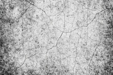 Poster - Monochrome grunge backdrop featuring chipped, cracked, scratched, and dusty surface textures