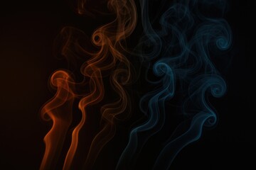 Poster - Abstract smoke artwork with swirling patterns