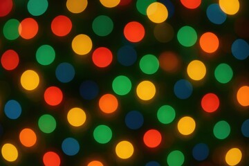Aufkleber - Colorful night scene with festive holiday lights on an abstract background