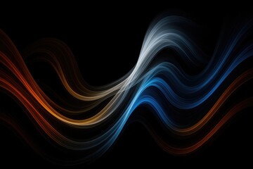 Poster - Vivid abstract light streaks against a dark backdrop