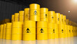 © Rahmat - Yellow Barrels of Radioactive Waste Stored Safely as Hazardous Nuclear Material in Industrial Zone