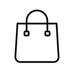 Poster - Shopping bag icon for online store. Simple shopping bag illustration for e-commerce website. Stylish shopping bag design for retail branding.