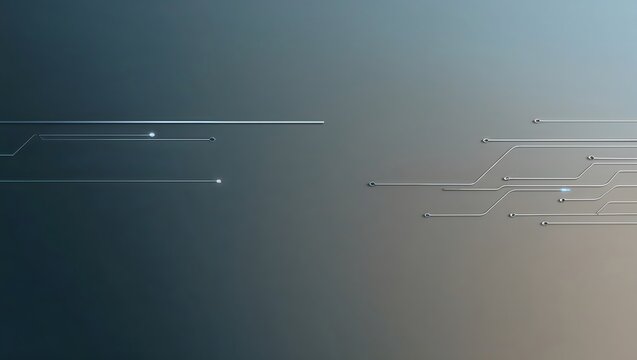 Abstract Digital Lines Flowing Through Futuristic Background