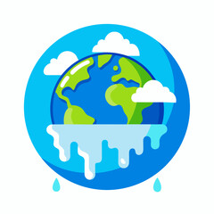 Aufkleber - Global Warming Icon Vector | Generative AI Linocut Silhouette Design
