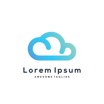 Cloud logo color line