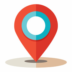 Aufkleber - Location Pin Icon - Generative AI Vector & Linocut Silhouette Design