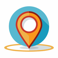 Aufkleber - Location Pin Icon - Generative AI Vector & Linocut Silhouette Design