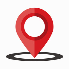 Aufkleber - Location Pin Icon - Generative AI Vector & Linocut Silhouette Design