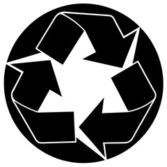 Aufkleber - Recycle Earth Icon - Generative AI Vector & Linocut Silhouette Design for Sustainable Concepts