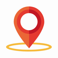 Aufkleber - Location Pin Icon - Generative AI Vector & Linocut Silhouette Design