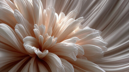 Poster - Soft textures and delicate patterns of a bloom in gentle pastel hues showcasing intricate floral design