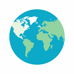 Aufkleber - World Map Icon | Generative AI Vector & Linocut Silhouette Design