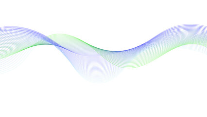 Wall Mural - modern abstract glowing wave background. purple green blue wavy tech lines abstract white background