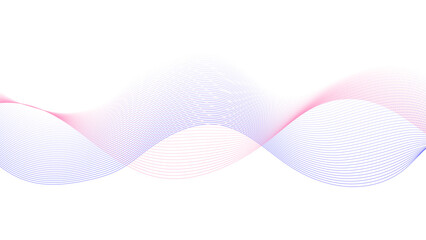 Wall Mural - soft gradient wave pattern. modern digital art with curves.