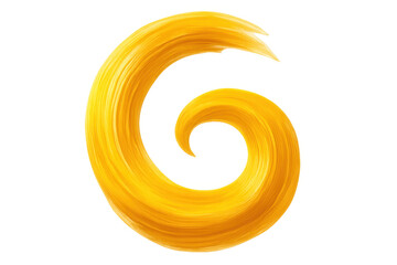 Fototapete - Golden paint forming a spiral shape with transparent background, ideal for graphic design projects