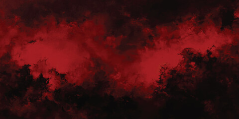 Aufkleber - Abstract red and black texture background. Red grunge horror background banner. Abstract background featuring dynamic red and black hues, ideal for design, art, or creative projects.